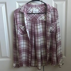 Lightweight Flannel Button-Up Shirt